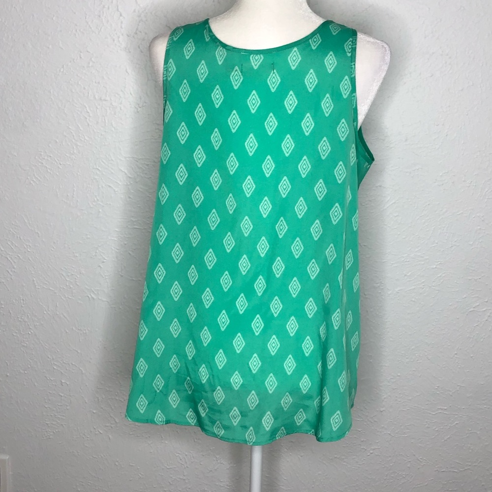 Mint Green Patterned Tank Top - Picture 9 of 15